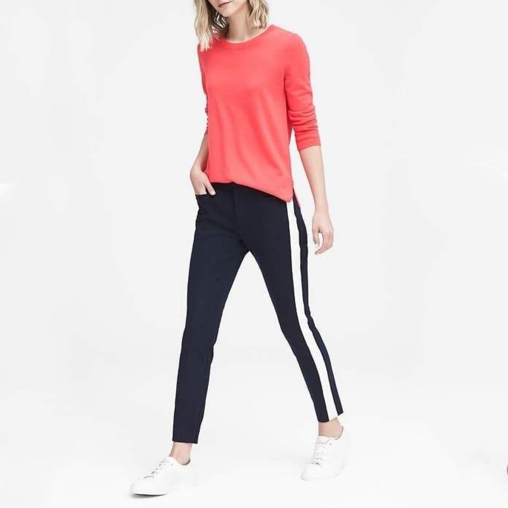 Banana Republic Sloan Navy Tuxedo Pants